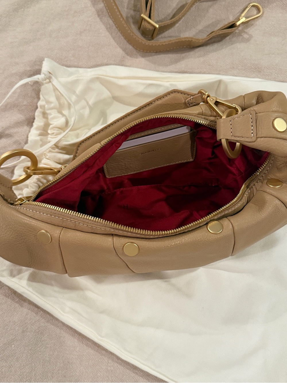 Hammitt Erica small leather croissant slouchy shoulder bag - Picture 2 of 6